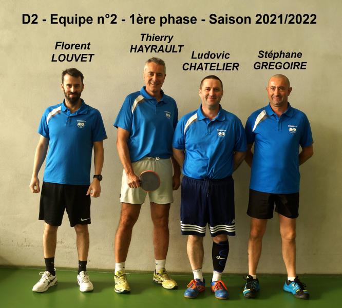D2 - équipe n°2 - saison 2021 - 2022.