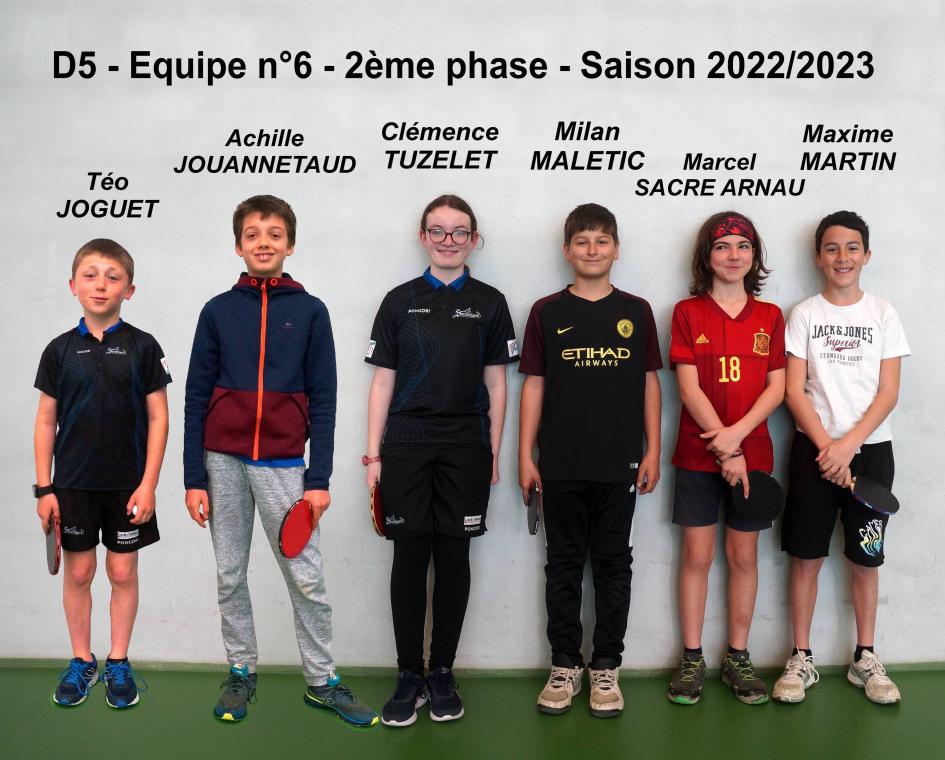 D5 - 2ème phase - Saison 2022-2023.