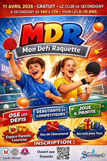 MDR – Mon Défi Raquette : un événement ping-pong fun pour les jeunes !